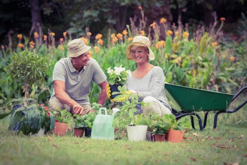 Gardener documenting safety checks on site